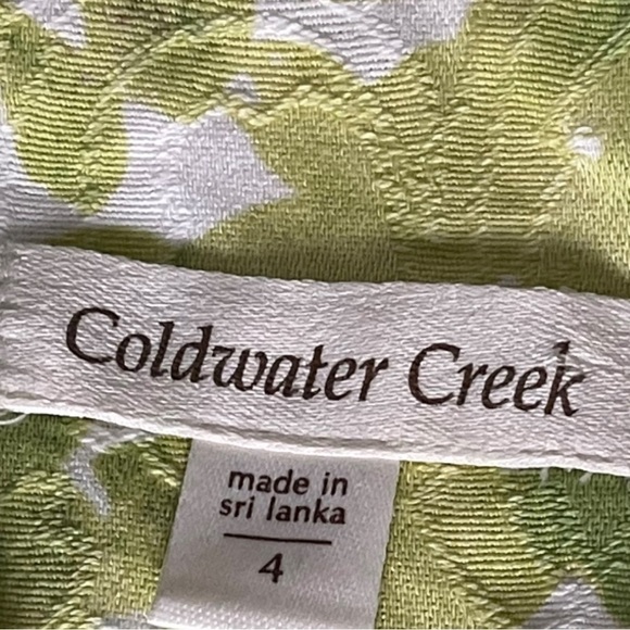 🔥 COLDWATER Creek 100% Cotton Painted Floral Ombre Blazer Jacket Women's sz 4 - Picture 10 of 16